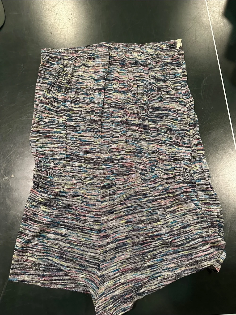 Multicolor Striped Knit Drawstring Women's Tube Too Romper